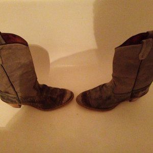 Women suede and leather cowgirl boots
